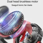 F7201 Car Foldable Rotating USB Dual-Head Fan - Image 6