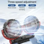 F7201 Car Foldable Rotating USB Dual-Head Fan - Image 7