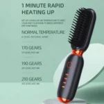 Portable Rechargeable Negative Ion Straightening Comb Straightening and Curly Comb - Image 6