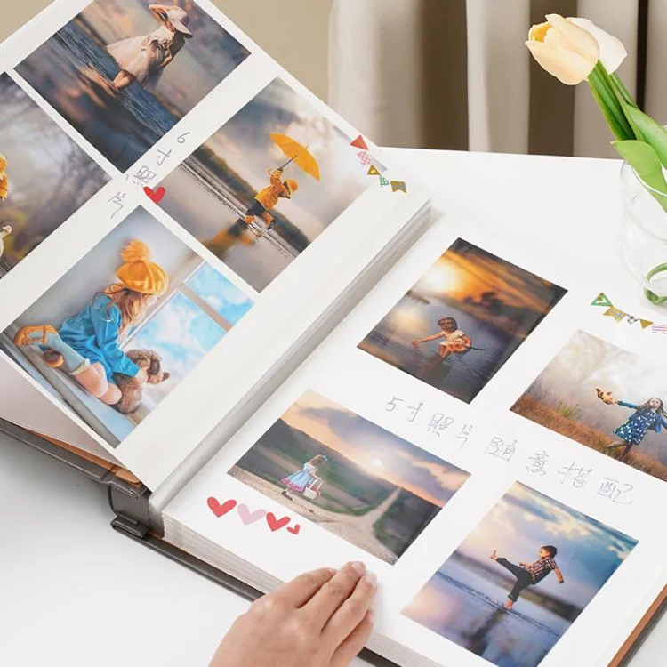 TBD06057783_B1.webp Leather Self-Adhesive Laminating Pocket Photo Album Studio Album DIY Large Capacity Records - Image 2