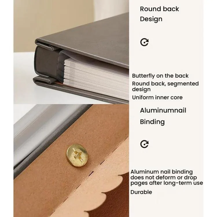TBD06057783_B10.webp Leather Self-Adhesive Laminating Pocket Photo Album Studio Album DIY Large Capacity Records - Image 11