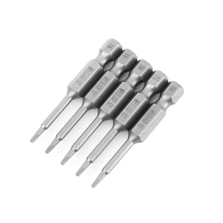 Magnetic S2 Pneumatic Air Bit Electric Drill Plum Blossom Head With Center Hole