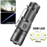 Mini TYPE-C Rechargeable White Laser LED Strong Light Long-Range Flashlight - Image 3