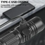 Mini TYPE-C Rechargeable White Laser LED Strong Light Long-Range Flashlight - Image 6