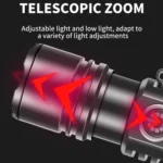 Mini TYPE-C Rechargeable White Laser LED Strong Light Long-Range Flashlight - Image 9