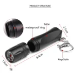 Small LED Portable Flashlight With Keychain - Image 3