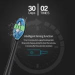 IPX7 Waterproof Smart Portable Sonic Electric Toothbrush with 6-brush Heads - Image 7