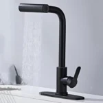 Pull-Out 4 Modes Waterfall Kitchen Faucet Hot/Cold Water Mixer Tap With Base - Image 2