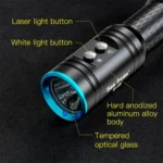Sea Frogs  SF-L03 100m/325FT IPX8 Underwater Video Light 1000 lm Diving Flashlight - Image 8