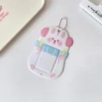 Hisocute Student Cartoon PVC Transparent Card Holder Cute Animal 3-Inch Idol Album Photo Card Case