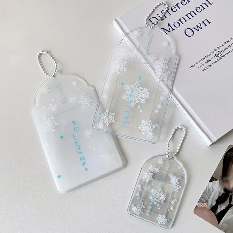TBD06058063_B2.webp Hisocute Snowflake PVC Card Holder 1 inch 2 inch 3 inch Star Small Card Pendant Photo Case - Image 3