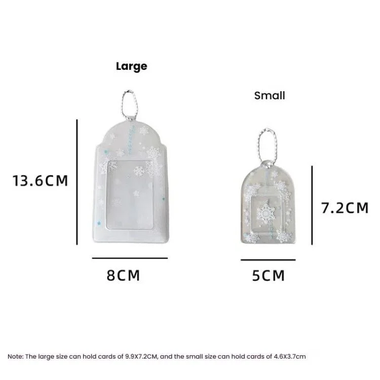 TBD06058063_B4.webp Hisocute Snowflake PVC Card Holder 1 inch 2 inch 3 inch Star Small Card Pendant Photo Case - Image 5