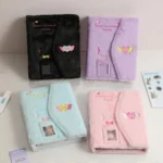 Hisocute Embroidered Plush Six Hole Magnetic Album A5 Card Album Binder Student Storage Booklet - Image 2