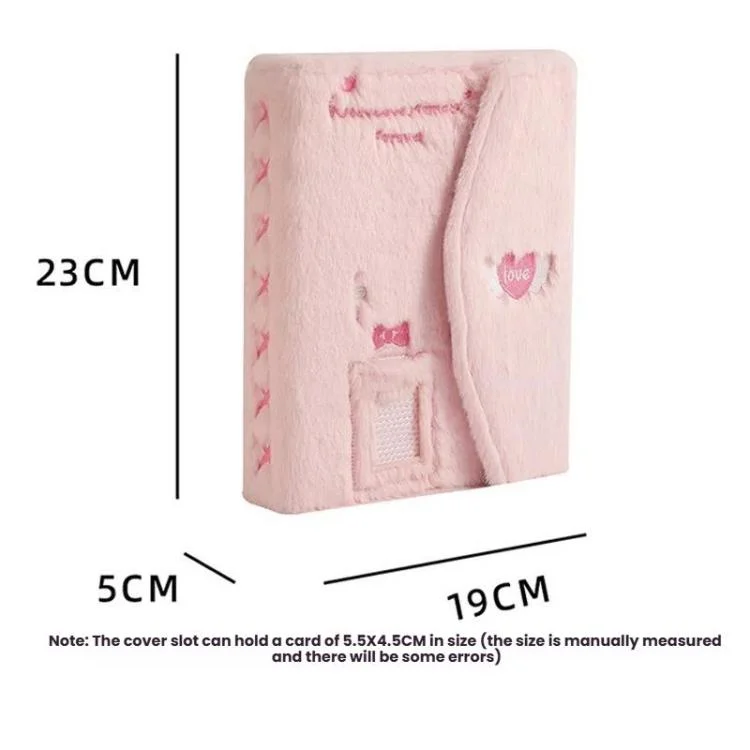 TBD06058067_B3.webp Hisocute Embroidered Plush Six Hole Magnetic Album A5 Card Album Binder Student Storage Booklet - Image 4