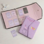 Hisocute Embroidered Plush Six Hole Magnetic Album A5 Card Album Binder Student Storage Booklet - Image 9