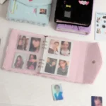 Hisocute Embroidered Plush Six Hole Magnetic Album A5 Card Album Binder Student Storage Booklet - Image 10