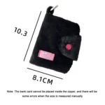 Hisocute Student Plush Pendant Coin Purse Snap Card Case Keychain Earphone Bag - Image 3