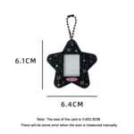 Hisocute Cartoon Pentagram 1 Inch Photo Frame Pendant Students Keychain Chasing Star Card Holder Pendant - Image 5