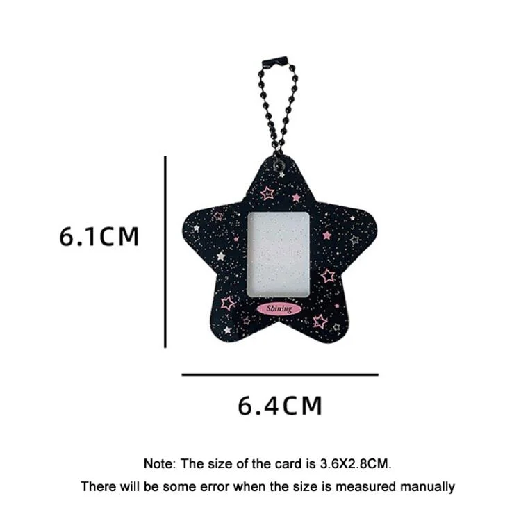TBD06058085_B4.webp Hisocute Cartoon Pentagram 1 Inch Photo Frame Pendant Students Keychain Chasing Star Card Holder Pendant - Image 5