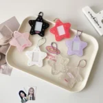 Hisocute Cartoon Pentagram 1 Inch Photo Frame Pendant Students Keychain Chasing Star Card Holder Pendant - Image 7