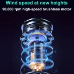 90000RPM 41m/s Mini Brushless Motor Turbo Jet Fan With Magnetic Suction Nozzle - Image 7