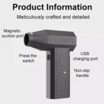 90000RPM 41m/s Mini Brushless Motor Turbo Jet Fan With Magnetic Suction Nozzle - Image 9