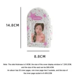 Hisocute Square Snap Album Girls 3 inch Postcards Album Holder Student Polaroid Collect Organizer - Image 3