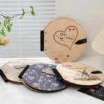 Wooden Round Photo Album Memorial Album Kids Growth Photobooks Cartoon DIY Scrapbook - Image 2