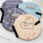 Wooden Round Photo Album Memorial Album Kids Growth Photobooks Cartoon DIY Scrapbook - Image 5