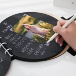 Wooden Round Photo Album Memorial Album Kids Growth Photobooks Cartoon DIY Scrapbook - Image 6