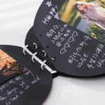 Wooden Round Photo Album Memorial Album Kids Growth Photobooks Cartoon DIY Scrapbook - Image 7