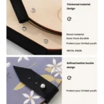 Wooden Round Photo Album Memorial Album Kids Growth Photobooks Cartoon DIY Scrapbook - Image 8