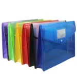 B4  Transparent File Pouch Expanding File Organizer Documents Bag with Snap Closure - Image 2