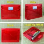 B4  Transparent File Pouch Expanding File Organizer Documents Bag with Snap Closure - Image 3