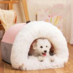 Pet House Bed Splicing Handle Design Warm Plush Cat Dog House