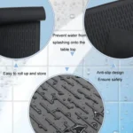 Large Silicone Stovetop Protective Mat Kitchen Countertop Dish Drainage Stain Prevention Pad - Image 7