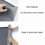 71 x 56cm Diamond Pattern Under Sink Cabinet Mat Kitchen Dishwasher Silicone Drainage Pad - Image 3