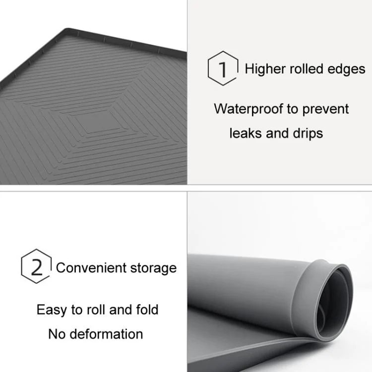 TBD06058196_B3.webp 71 x 56cm Diamond Pattern Under Sink Cabinet Mat Kitchen Dishwasher Silicone Drainage Pad - Image 4