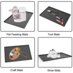 71 x 56cm Diamond Pattern Under Sink Cabinet Mat Kitchen Dishwasher Silicone Drainage Pad - Image 5