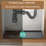 71 x 56cm Diamond Pattern Under Sink Cabinet Mat Kitchen Dishwasher Silicone Drainage Pad - Image 6