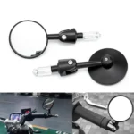2pcs /Set Motorcycle Rearview Mirror Modified Retro Folding Round E-Bike Universal Reversing Mirror Reflector - Image 2