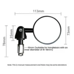 2pcs /Set Motorcycle Rearview Mirror Modified Retro Folding Round E-Bike Universal Reversing Mirror Reflector - Image 4
