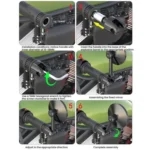 2pcs /Set Motorcycle Rearview Mirror Modified Retro Folding Round E-Bike Universal Reversing Mirror Reflector - Image 8