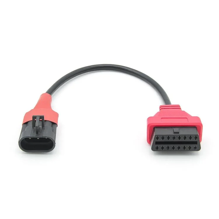 For SYM SANYANG Motorcycle OBD Cable 3Pin To OBD2 16Pin Diagnostic Adapter Scanner Extension Cable
