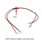 10A 60cm Plug-In Spring O-Type Terminal Power Cable Car Charger Modification Wiring Harness - Image 7