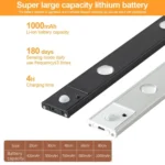 Rechargeable Motion Sensor Light Bar Cabinet Wardrobe Lamp With Remote Control - Image 6