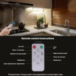 Rechargeable Motion Sensor Light Bar Cabinet Wardrobe Lamp With Remote Control - Image 7