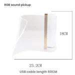 LED Light Guide Acrylic Ambient Desk Lamp Gaming Room Bedroom USB Pickups Rhythmic RGB Novelty Lamps - Image 3