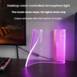 LED Light Guide Acrylic Ambient Desk Lamp Gaming Room Bedroom USB Pickups Rhythmic RGB Novelty Lamps - Image 7