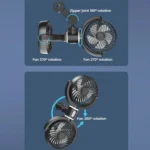 Car Brushless Motor Rear Headrest USB Double Head Fan - Image 5